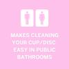 Pixie Feminine Wipes - On The Go Public Bathroom Wipes for Feminine Care - Safe On Period Cups & Menstrual Discs - Biodegradable, Flushable, pH Balanced & Unscented Menstrual Cup Wipes (20 Count) view 2
