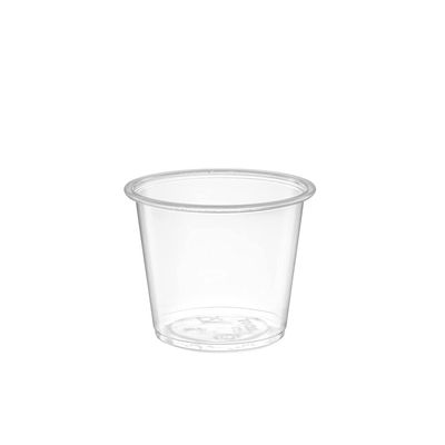 DHG PROFESSIONAL 2500 Counts Diposable Clear Plastic Portion Cups, Clear Lids, Disposable Small Sauce Cups for Condiments, Dips, Dressings, Meal Prep, Catering, Party Use Sell Seperately (5.5 oz Cups)