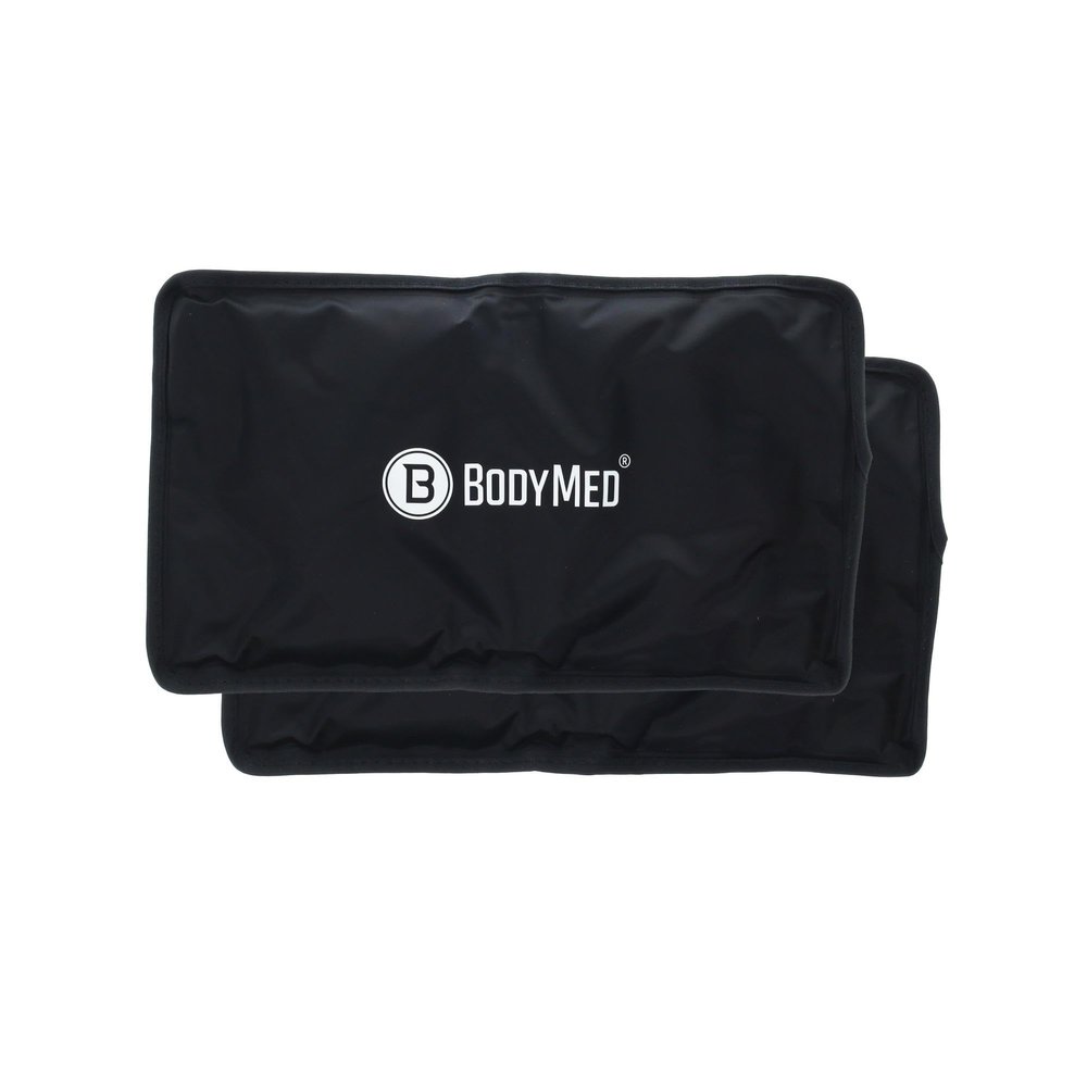 BodyMed Reusable Gel Ice Pack Cold Compress (2-Pack) for Back, Shoulder, Neck, & Knee - Professional Grade Cold Therapy for Injuries, Aches, Swelling, Bruises, Sprains - 12 in. x 7 in. (Half)