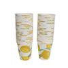Geeklife Gold Lemon Paper Party Cups, 9oz Fruit Disposable Decorative Cups Set, Sparkly Gold Foil Paper Cups Bulk,40 pcs view 4