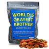 Worlds Okayest Brother Trail Mix - Gourmet Snacks for Gift Basket, Funny Brother Gag Gift from Sister, Stocking Stuffers for Men, Crunchy Spicy Salty Snacks view 1