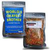Worlds Okayest Brother Trail Mix - Gourmet Snacks for Gift Basket, Funny Brother Gag Gift from Sister, Stocking Stuffers for Men, Crunchy Spicy Salty Snacks view 2