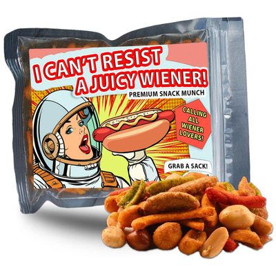 Cant Resist Juicy Wiener Trail Mix - Gourmet Snack Munch for Women Gift Basket, Funny Hot Dog Gag Gift from Friends, Stocking Stuffers for Wife, Girlfriend Crunchy Spicy Salty Snacks, 11 oz