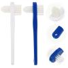 Ciieeo Dual Head Denture Toothbrush with Large Multi-Tufted and Small Angle Trimmed Bristles Manual False Teeth Cleaner for Denture Care and Fresher Breath 2-Pack view 4
