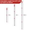 GRAREND 4-Section Spin Mop Replacement Handle, Mop Handle Compatible with Ocedar Spin Mop, 2.5-to-5 Foot Easy Cleaning Floor Mop Stick for Floor Cleaning view 2