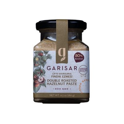 Garisar - Double Roasted Hazelnut Paste Pure Natural, No Additives, Non-GMO - 80% Hazelnut - 7.40 oz (Pack of 6)
