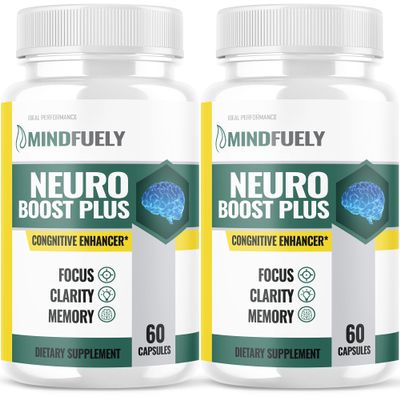 (2 Pack) Mindfuely Neruo Boost Plus, Mindfuely Nootropicics Mindfuely Cognitive Brain Formula (120 Capsules)