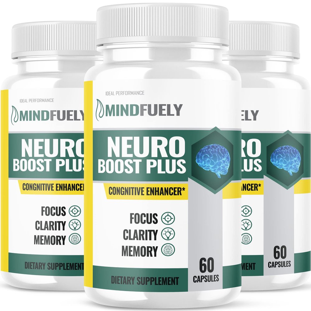 (3 Pack) Mindfuely Neruo Boost Plus, Mindfuely Nootropicics Mindfuely Cognitive Brain Formula (180 Capsules)