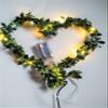 Lighted Heart Cake Topper with Greenery for Enchanted Forest Themed Weddings, Engagement Party view 2