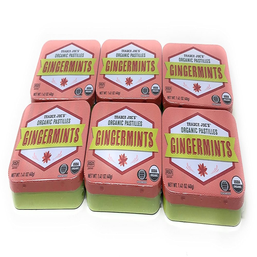 Gingermints USDA Organic Pastilles Gluten-free Vegan Total 6 Packs