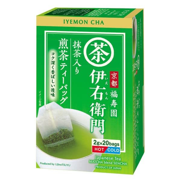 Iyemon Cha Matcha Blend Sencha Tea Bags (2g x 20 bags) (Pack of 3) - MADE IN JAPAN