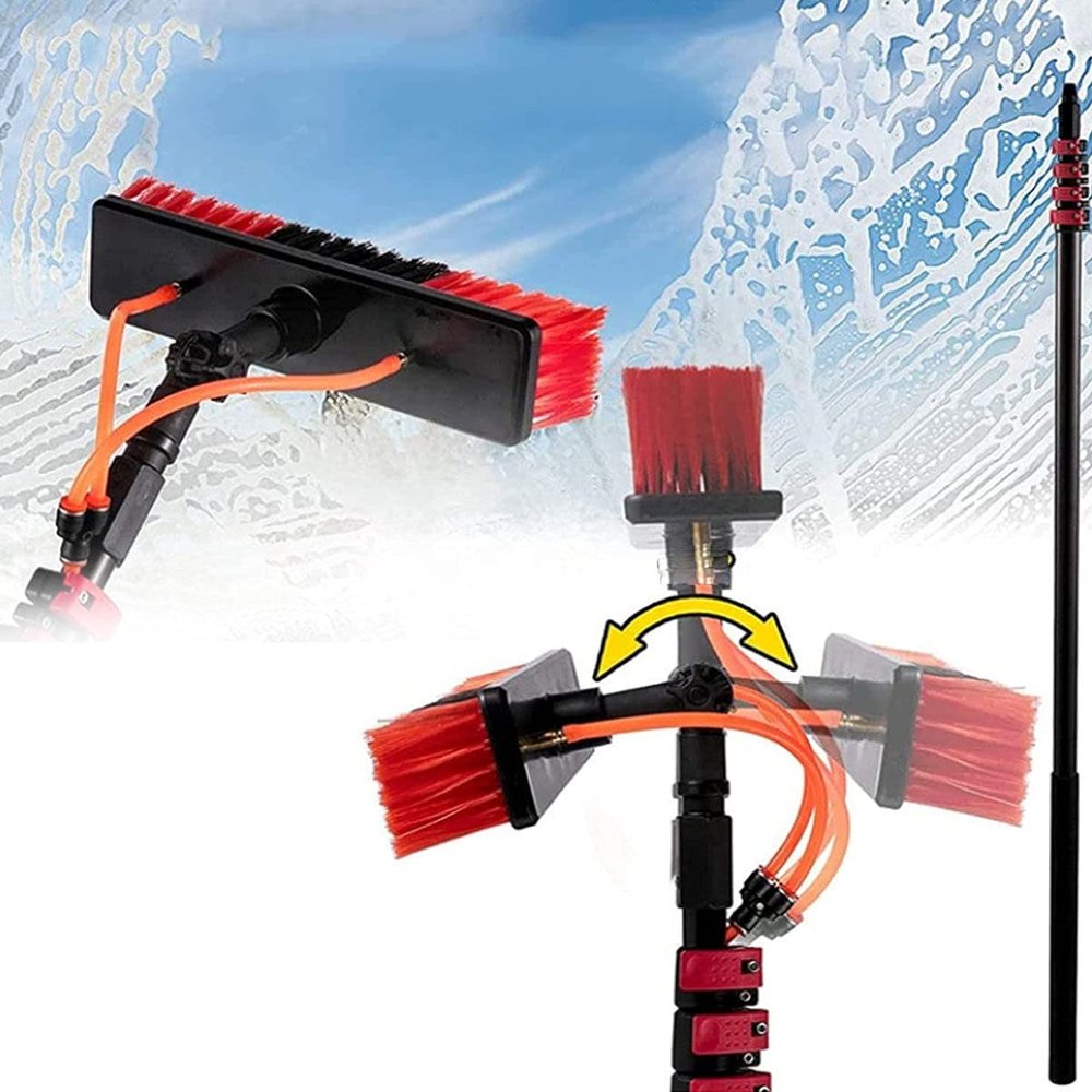 Window Cleaning Pole,Extendable Cleaner Conservatory Roof, Water Fed Telescopic Brush, Cleaning Photovoltaic and Solar Panels,24FT/7.2m