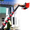 Water Fed Pole Kit, Telescopic Solar Panels Cleaning Pole Window Cleaning Equipment, Adjustable Height and 35Cm Cleaning Brush,24FT/7.2m view 1