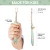 ROARex All-Natural Earth Friendly Kids Toothbrush Made from Plants - Giraffe 4-36m - Baby to Toddler - Mint/Rose - 4pk | 1% for The Planet Product view 3