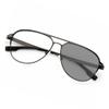 LKP Transition Photochromic Glasses Men's Reading Glasses Sunglasses +1.00 to +3.00 Diopter Glasses Half Frame Metal Anti UV(A,+2.50) view 1