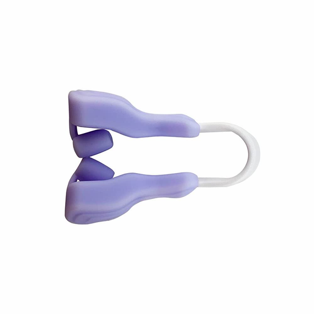 Nose Clip Massager Correction Nose Beauty Thin Nose Alar Sports Nose Shaper Breathing Nose Clip (Purple)