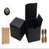 PQZKLDP 24 Pack 4x4x4 Inch Black Solid Kraft Gift Box with Lid, Twine, Stickers - Perfect for Birthday, Wedding, Anniversary, Baby Shower Party Favors view 2