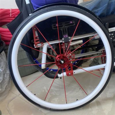 24Inch/22Inch Rear Wheel Sports Wheelchair Cover, Wheelchair Push Rim Covers, Non-Slip Wear-Resistant/Hand Push Cover,White,24in