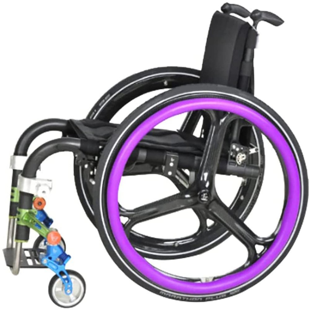 24Inch/22Inch Rear Wheel Sports Wheelchair Cover, Non-Slip Wear-Resistant Wheelchair Push Rim Covers, Wheelchair Hand Push Protective Sleeve for Improve Grip and Traction,D,24inch
