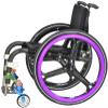 24Inch/22Inch Rear Wheel Sports Wheelchair Cover, Non-Slip Wear-Resistant Wheelchair Push Rim Covers, Wheelchair Hand Push Protective Sleeve for Improve Grip and Traction,D,24inch view 1