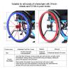 24Inch/22Inch Rear Wheel Sports Wheelchair Cover, Non-Slip Wear-Resistant Wheelchair Push Rim Covers, Wheelchair Hand Push Protective Sleeve for Improve Grip and Traction,D,24inch view 3
