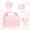 DjinnGlory 36 Pack Pink Party Favor Treat Boxes with Handle for Baby Shower, Birthday, Bridal Shower, Wedding All Occasion, Small Gable Boxes for Small Business 6.18 x 3.58 x 3.38 Inches view 3