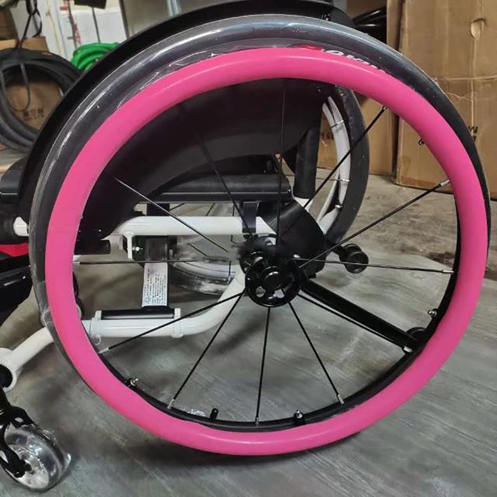 22/24-Inch, 1Pair Wheelchair Push Rim Covers, Silicone Hand Push Cover, Rear Wheel Sports Wheelchair Cover, Improve Grip and Traction