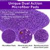 16.5 inch Mop Pads Refills, 3 Pack Microfiber Reusable Replacement Mop Pads Flat Replacements Heads for Wet Or Dry Floor Cleaning and Scrubbing, Purple Cloth view 2