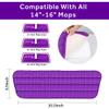 16.5 inch Mop Pads Refills, 3 Pack Microfiber Reusable Replacement Mop Pads Flat Replacements Heads for Wet Or Dry Floor Cleaning and Scrubbing, Purple Cloth view 3