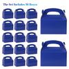 DjinnGlory 36 Pack Small Navy Party Favor Treat Boxes, Blue Paper Gable Boxes for Baby Shower, Birthday, Wedding, Graduation Party 6.18 x 3.58 x 3.38 Inches (Navy) view 3