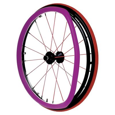 1 Pair Non-Slip Wear-Resistant Wheelchair Sports Cover, Wheelchair Push Rim Covers, 22/24-Inch Rear, Non-Slip Wear-Resistant Hand Push Cover,Purple,22in