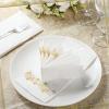 Yinder 200 Pack Disposable Hand Towels Bathroom Napkins Decorative Guest Towels Soft and Absorbent Linen Feel Paper Towel for Christmas Parties Weddings Dinners or Events (Gold) view 3