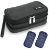 AUVON Insulin Cooler Travel Case, Expandable Insulated Diabetic Bag with 2 * 180g Ice Packs for 10-12.5H Cooling Time, Portable Medication Cooler Bag for Insulin Pens & Blood Glucose Monitor Supplies view 1