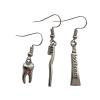 3pcs Tooth Earrings Set, Toothpaste and Toothbrush, Cute Teeth Jewelry, Mom view 1