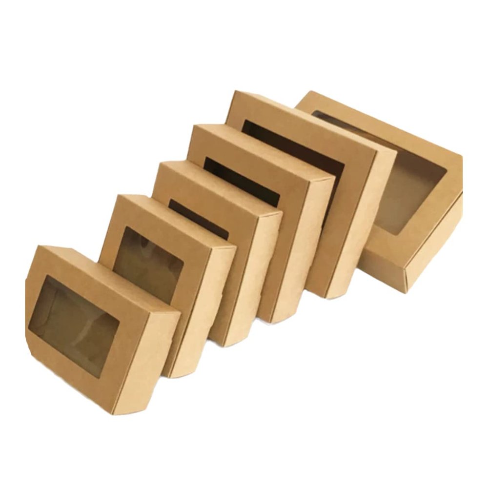 30Pcs DIY White Box With Paper Gift Box Cake Packaging For Wedding Home Party Packaging Christmas Gifts Kraft Box