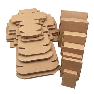 20Pcs Brown Kraft Paper Gift Boxes Blank Handmade Soap Packing Box, Paper Candy Wedding Party Gift Packaging Boxes