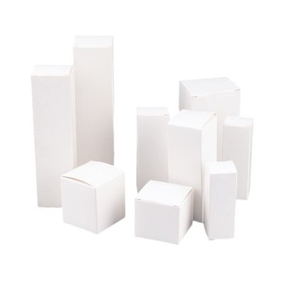 10Pcs/20Pcs Universal White Small Gift Box Packaging Box 350G Square Blank Carton Spot Cosmetic Box