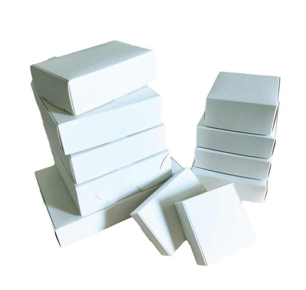 30Pcs DIY White Box With Paper Gift Box Cake Packaging For Wedding Home Party Packaging Christmas Gifts Kraft Box