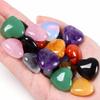 10 PCS Heart Crystals Stones Love Hearts Shaped Healing Crystals Multicolor Rose Quartz Amethyst Colorful Assorted Palm Polished Stone Palm Real Gemstones Set Reiki Energy Balancing Meditation Gift view 2