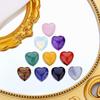 10 PCS Heart Crystals Stones Love Hearts Shaped Healing Crystals Multicolor Rose Quartz Amethyst Colorful Assorted Palm Polished Stone Palm Real Gemstones Set Reiki Energy Balancing Meditation Gift view 3