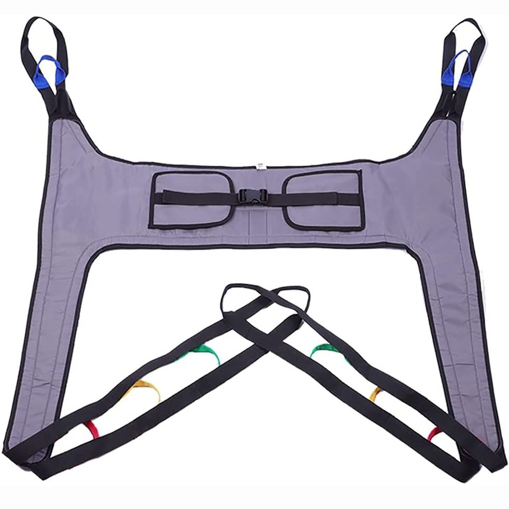 MOFOCO Patient Lift Sling, Harness Compatible Toilet Sling Sick Lifter, for Nursing, Caregivers, Elderly