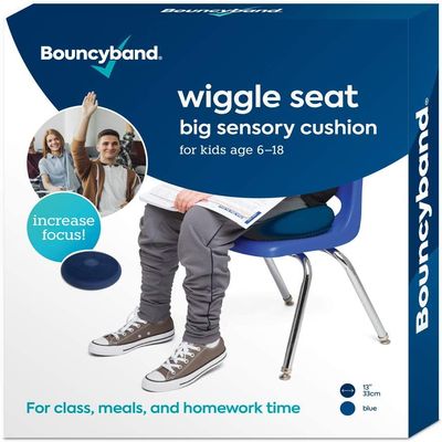 Bouncyband  Wiggle Seat  10 Pack  Blue, 13 D  Large Sensory Cushion for Kids Ages 6-18+  Promotes Active Learning, Improves Student Productivity, Includes Easy-Inflation Pump