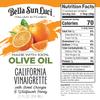 Bella Sun Luci California Vinaigrette, 12 Fl Oz Glass Bottle, Premium Italian Kitchen 100% Extra Virgin Olive Oil Dressing with Sweet Oranges & Wildflower Honey, No Seed Oils, Gluten-Free, Artisan Citrus Salad Dressing & Marinade view 2