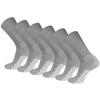 3-12 Pairs Women Non-Skid Diabetic Cotton Crew Circulatory Socks with Non Binding Top (6 Pack, Gray) view 1