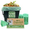Reli. Compost Bags 2.6 Gallon (150 Count) | ASTM D6400 | Compostable Trash Bags for Food Scraps | Small Composting Liners for Kitchen CompostBin/Countertop Bin | Green, Eco for Food Waste, 2.6 Gal view 1