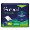 Prevail Fluff Absorbent Incontinence Underpad, Disposable, 23" x 36", 25 Count (Case of 6) view 1