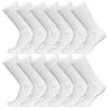 3-12 Pairs Men Non-Skid Diabetic Cotton Crew Circulatory Socks with Non Binding Top (12 Pack, White) view 1
