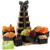 NUT CRAVINGS Gourmet Collection - Congratulations, Nuts & Dried Fruits Tower Gift Basket, with Congrats Ribbon + Greeting Card (12 Assortments) Food Arrangement, Healthy Snack, Food Assortments view 1