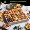 NUT CRAVINGS Gourmet Collection - Congratulations, Nuts Gift Basket with Congrats Ribbon + Greeting Card in Reusable Wooden Tray (12 Assortments) Graduation Food Arrangement, Healthy Snack view 3