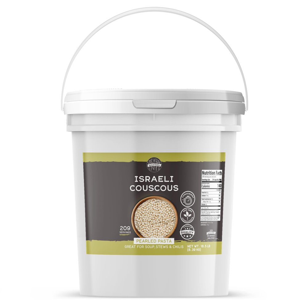 Birch & Meadow 3.5 Gallons of Israeli Couscous, Large Grain, Deliciously Healthy